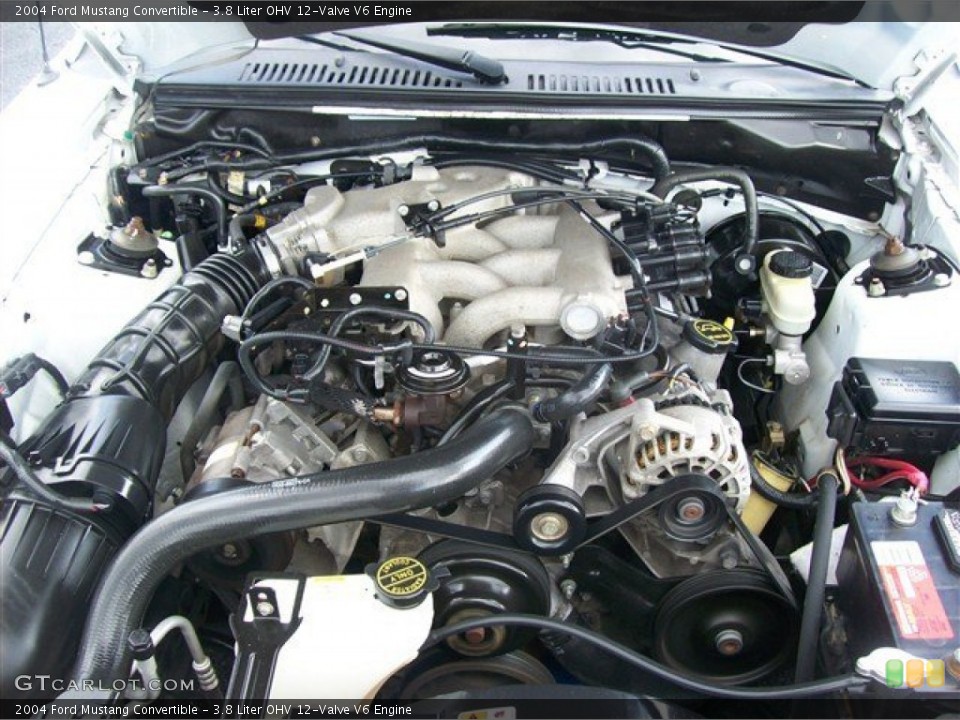 3.8 Liter OHV 12-Valve V6 2004 Ford Mustang Engine