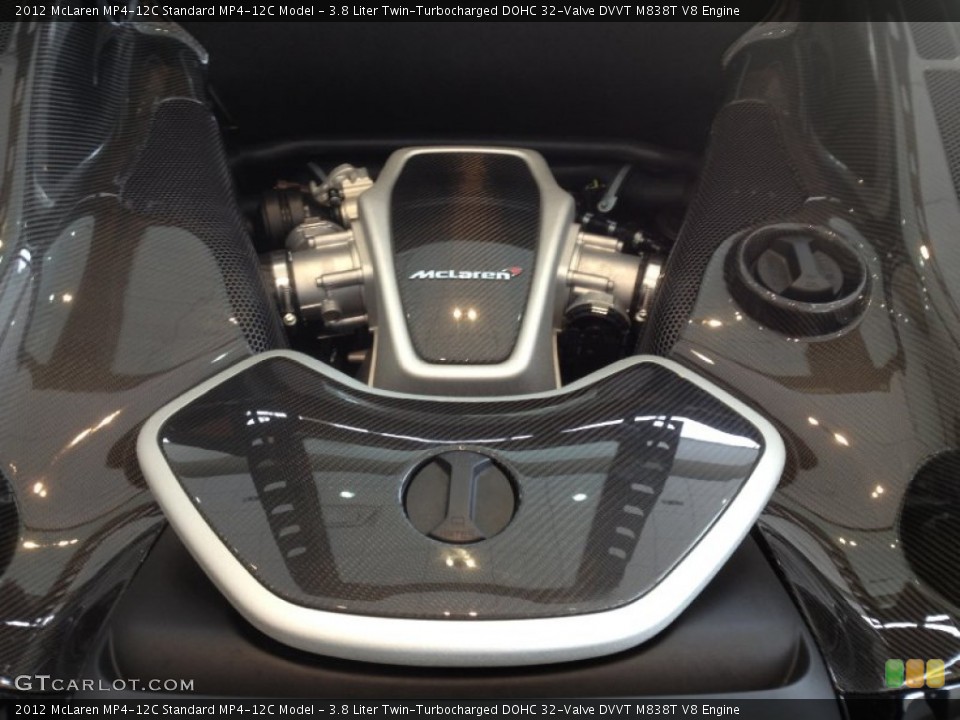 3.8 Liter Twin-Turbocharged DOHC 32-Valve DVVT M838T V8 2012 McLaren MP4-12C Engine