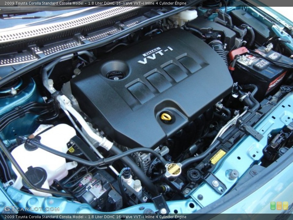 1.8 Liter DOHC 16-Valve VVT-i Inline 4 Cylinder 2009 Toyota Corolla Engine
