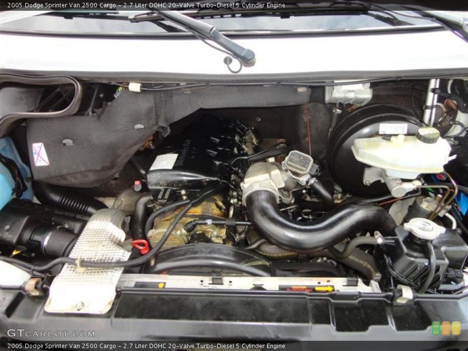 2.7 Liter DOHC 20-Valve Turbo-Diesel 5 Cylinder 2005 Dodge Sprinter Van Engine
