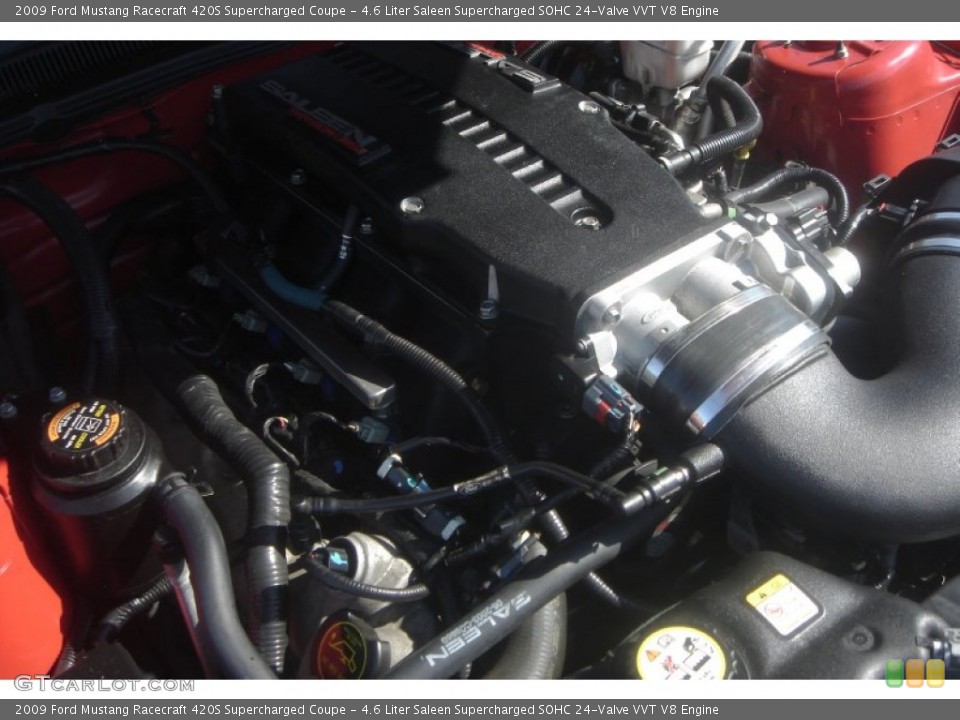 4.6 Liter Saleen Supercharged SOHC 24-Valve VVT V8 2009 Ford Mustang Engine