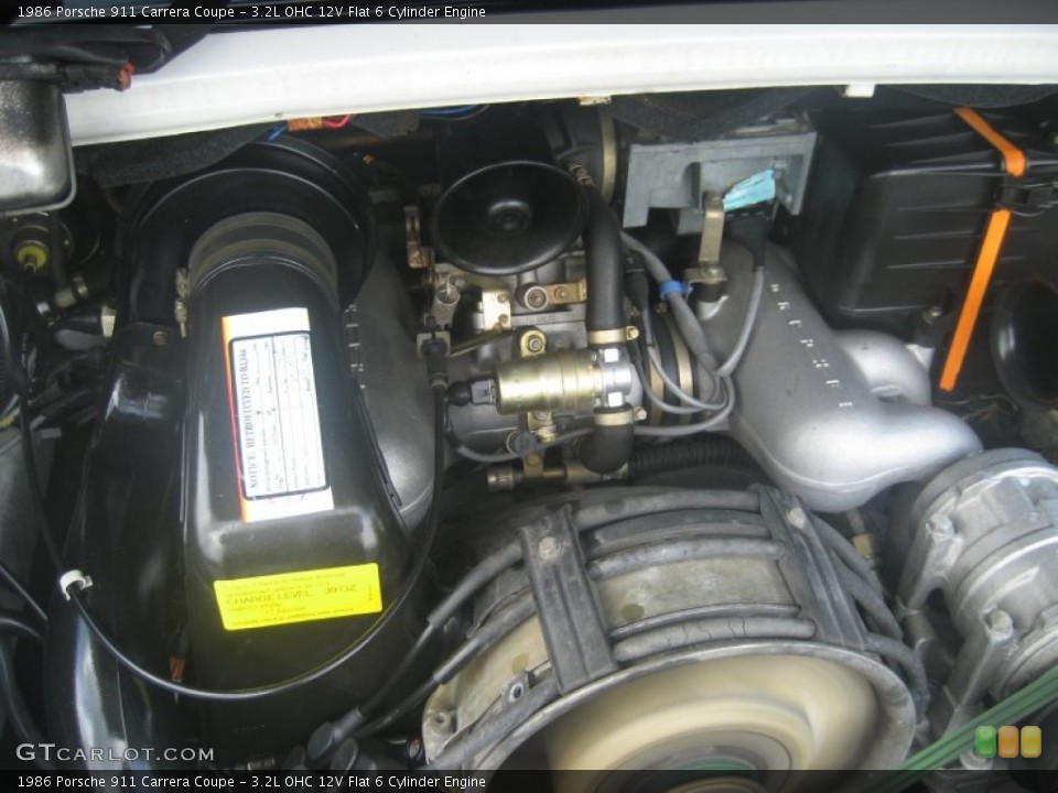 3.2L OHC 12V Flat 6 Cylinder 1986 Porsche 911 Engine