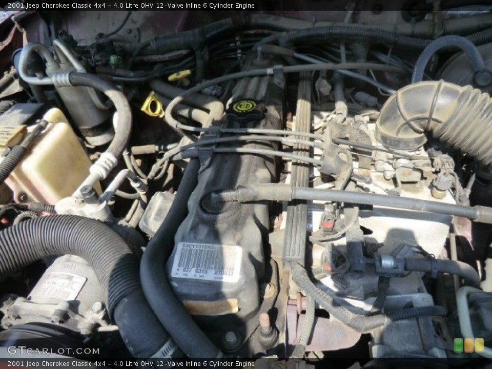 4.0 Litre OHV 12-Valve Inline 6 Cylinder Engine for the 2001 Jeep Cherokee #65760277
