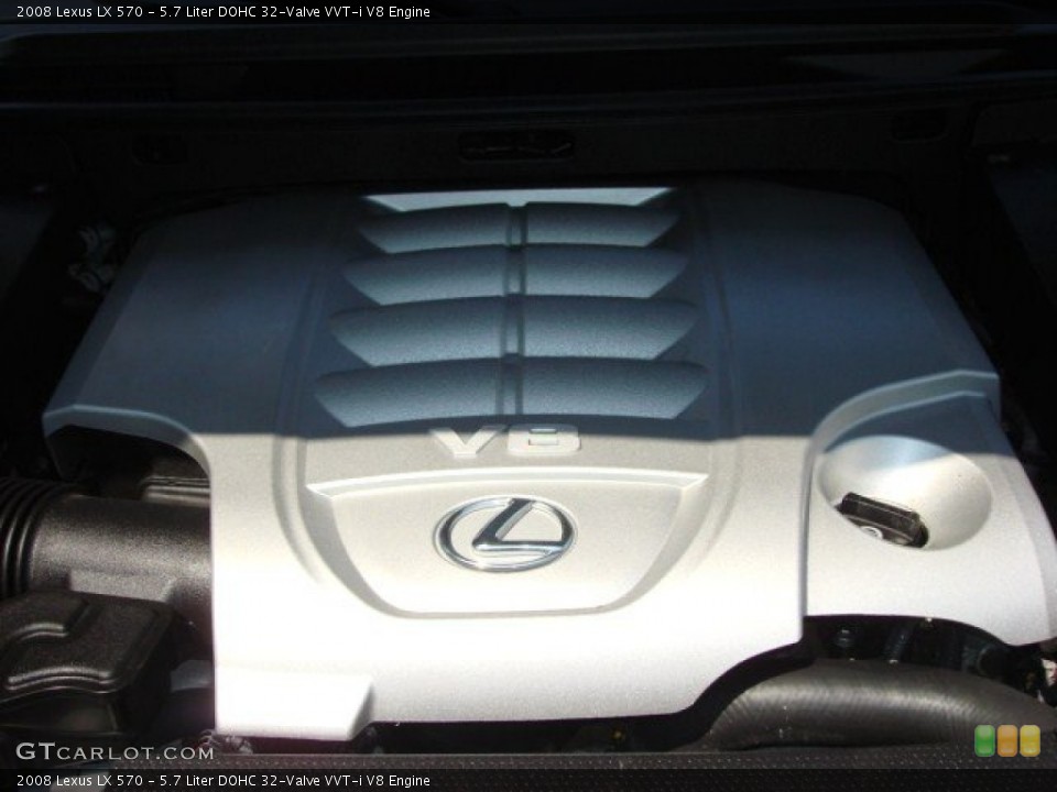 5.7 Liter DOHC 32-Valve VVT-i V8 2008 Lexus LX Engine