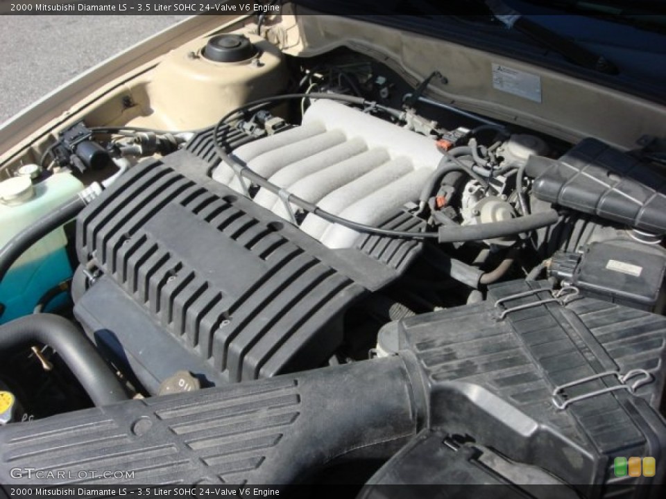 3.5 Liter SOHC 24-Valve V6 2000 Mitsubishi Diamante Engine