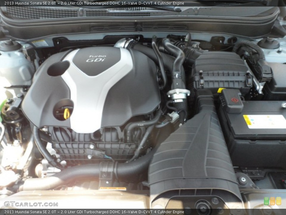 2.0 Liter GDI Turbocharged DOHC 16-Valve D-CVVT 4 Cylinder Engine for the 2013 Hyundai Sonata #65799446