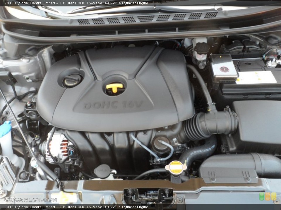 1.8 Liter DOHC 16-Valve D-CVVT 4 Cylinder Engine for the 2013 Hyundai Elantra #65800427