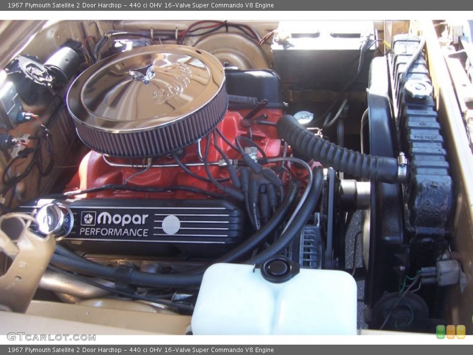 440 ci OHV 16-Valve Super Commando V8 Engine for the 1967 Plymouth Satellite #65856336