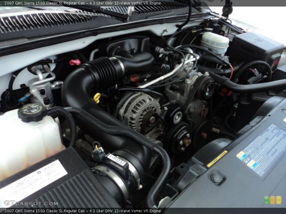 4.3 Liter OHV 12-Valve Vortec V6 2007 GMC Sierra 1500 Engine