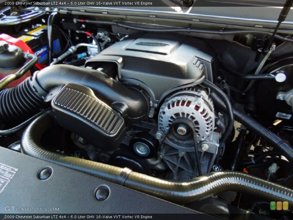 6.0 Liter OHV 16-Valve VVT Vortec V8 2009 Chevrolet Suburban Engine