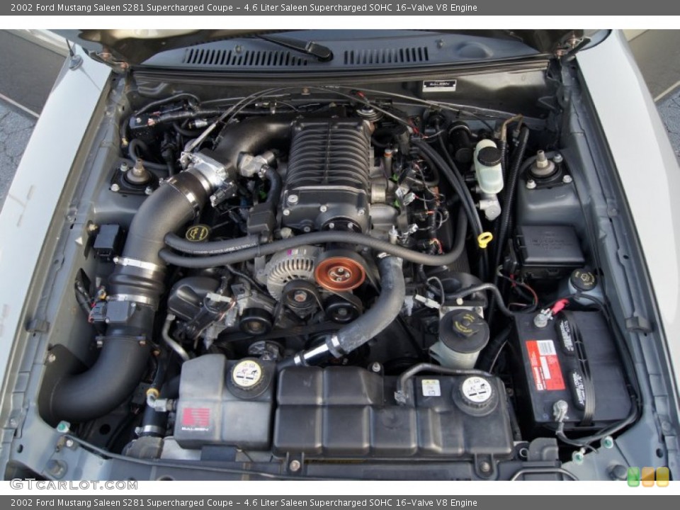 4.6 Liter Saleen Supercharged SOHC 16-Valve V8 Engine for the 2002 Ford Mustang #65918792