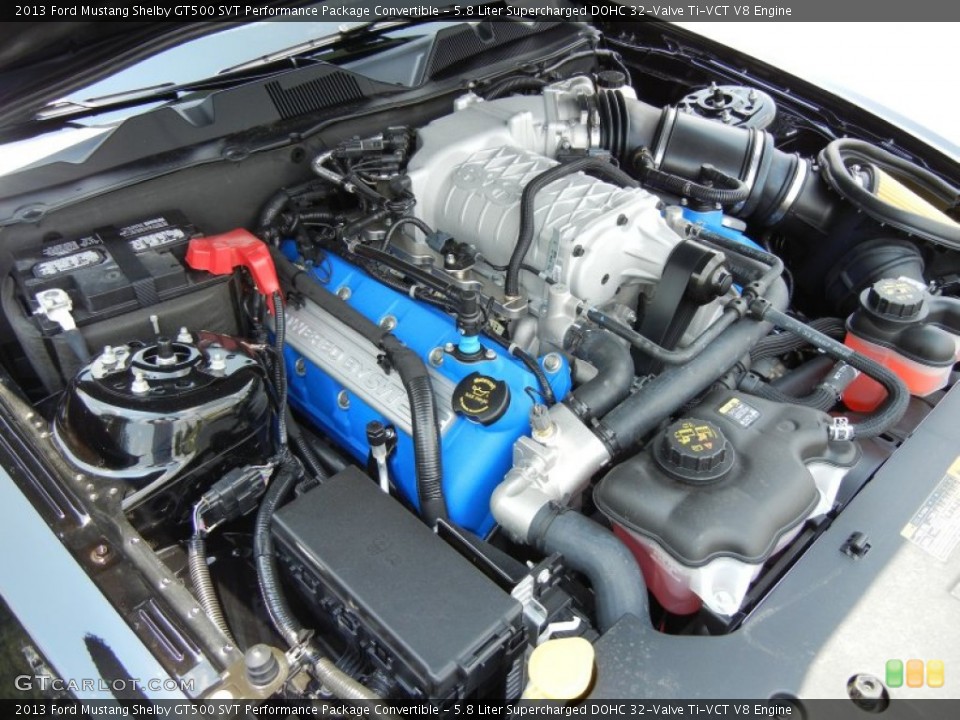 5.8 Liter Supercharged DOHC 32-Valve Ti-VCT V8 Engine for the 2013 Ford Mustang #66036483