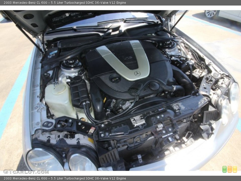 5.5 Liter Turbocharged SOHC 36-Valve V12 2003 Mercedes-Benz CL Engine