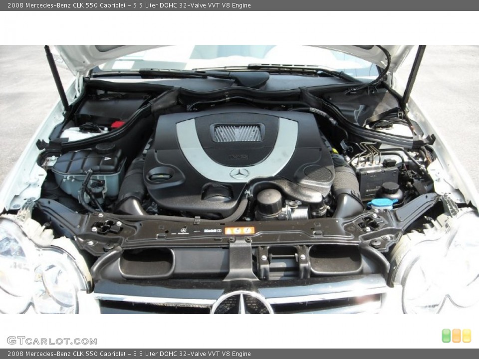 5.5 Liter DOHC 32-Valve VVT V8 2008 Mercedes-Benz CLK Engine