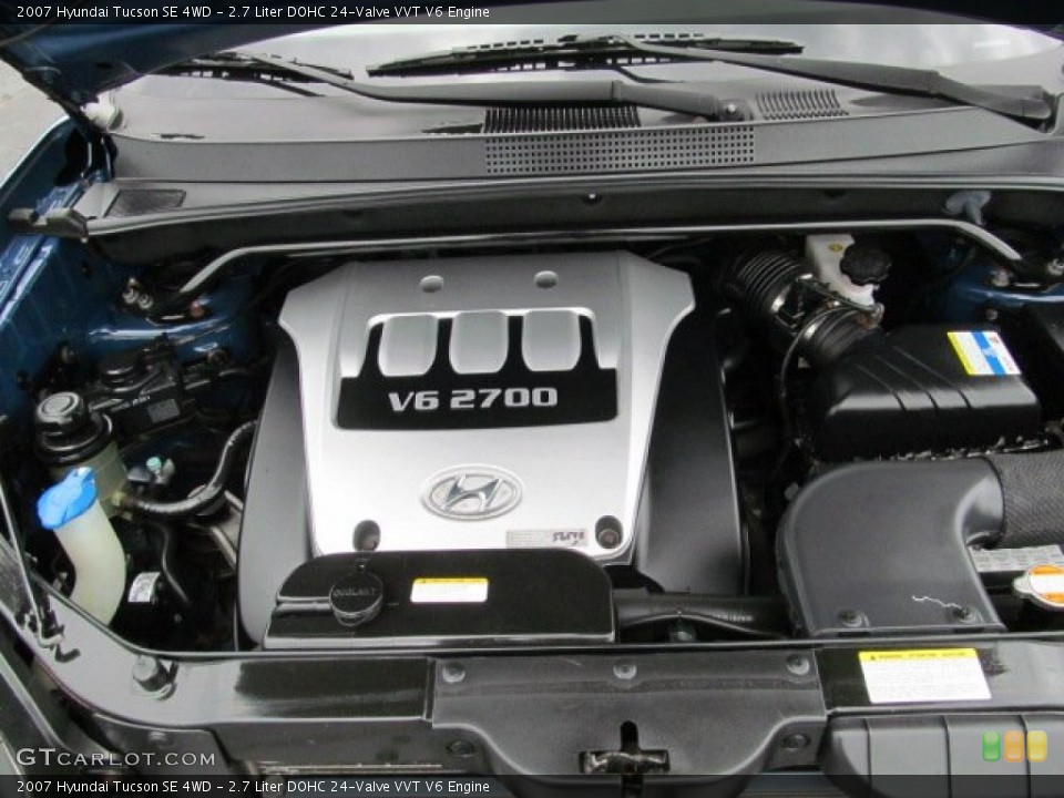 2.7 Liter DOHC 24-Valve VVT V6 Engine for the 2007 Hyundai Tucson #66110052