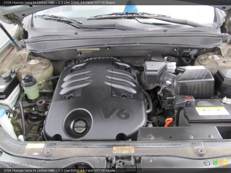 3.3 Liter DOHC 24-Valve VVT V6 Engine for the 2008 Hyundai Santa Fe #66110265
