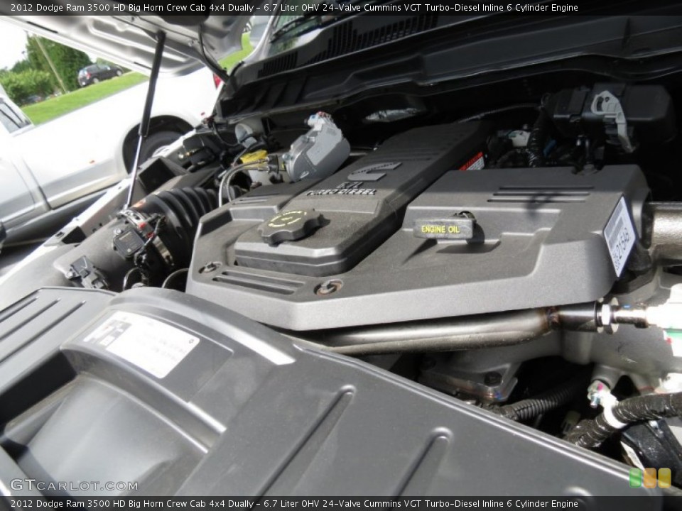 6.7 Liter OHV 24-Valve Cummins VGT Turbo-Diesel Inline 6 Cylinder Engine for the 2012 Dodge Ram 3500 HD #66118908