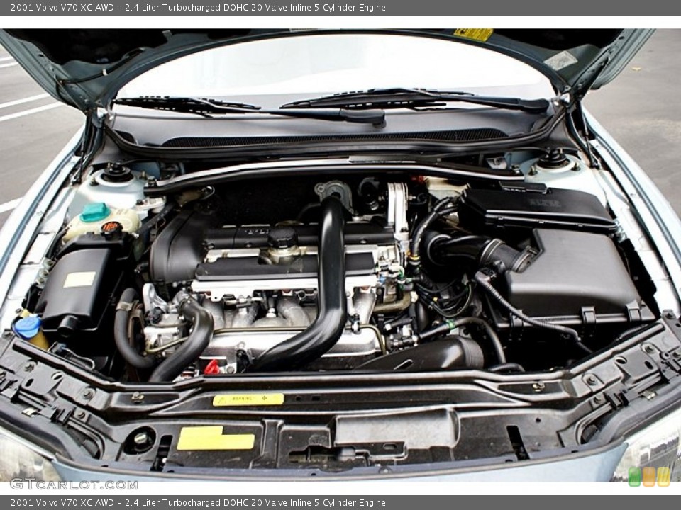 2.4 Liter Turbocharged DOHC 20 Valve Inline 5 Cylinder Engine for the 2001 Volvo V70 #66129428