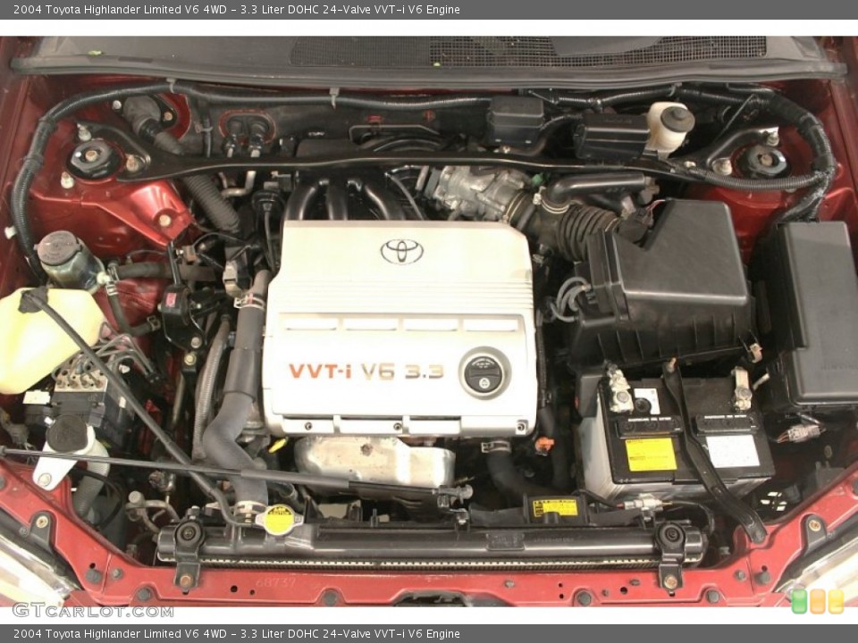 3.3 Liter DOHC 24-Valve VVT-i V6 Engine for the 2004 Toyota Highlander #66130760