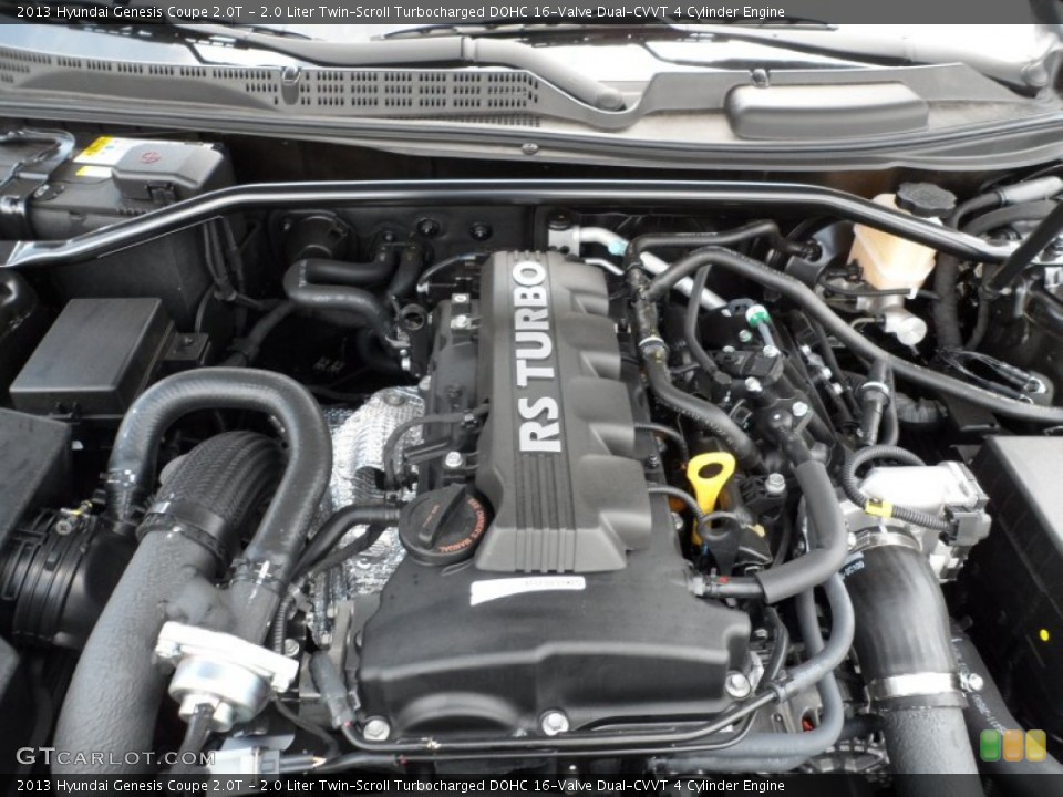 2.0 Liter Twin-Scroll Turbocharged DOHC 16-Valve Dual-CVVT 4 Cylinder Engine for the 2013 Hyundai Genesis Coupe #66186500