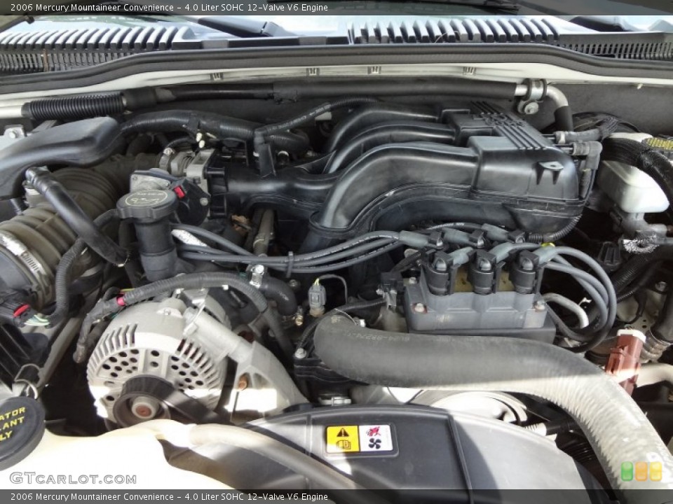4.0 Liter SOHC 12-Valve V6 2006 Mercury Mountaineer Engine