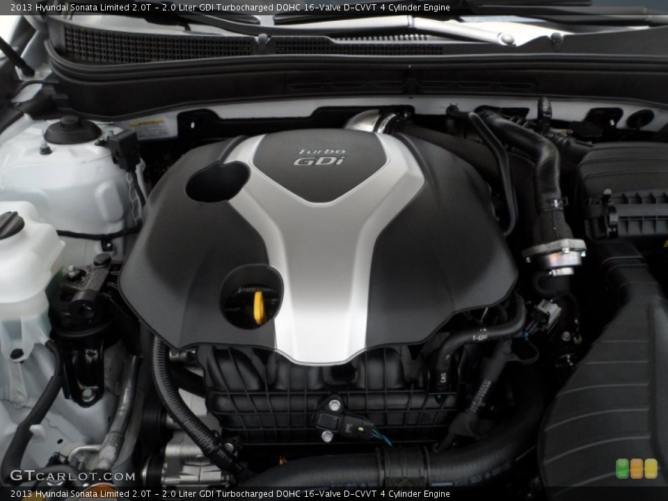 2.0 Liter GDI Turbocharged DOHC 16-Valve D-CVVT 4 Cylinder Engine for the 2013 Hyundai Sonata #66275283