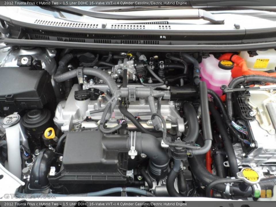 1.5 Liter DOHC 16-Valve VVT-i 4 Cylinder Gasoline/Electric Hybrid Engine for the 2012 Toyota Prius c #66279774