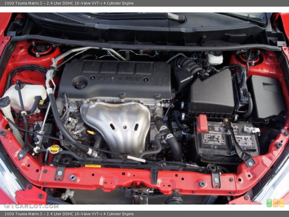 2.4 Liter DOHC 16-Valve VVT-i 4 Cylinder 2009 Toyota Matrix Engine