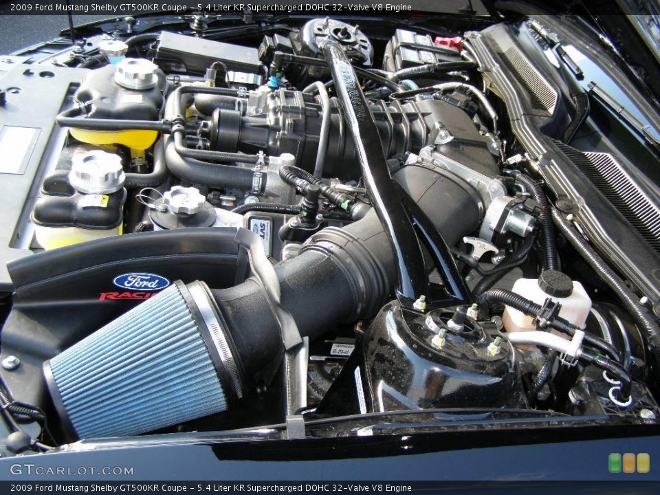 5.4 Liter KR Supercharged DOHC 32-Valve V8 Engine for the 2009 Ford Mustang #6630982