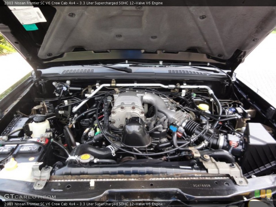 3.3 Liter Supercharged SOHC 12-Valve V6 2003 Nissan Frontier Engine | GTCarLot.com 2003 Nissan Frontier Engine 3.3 L V6