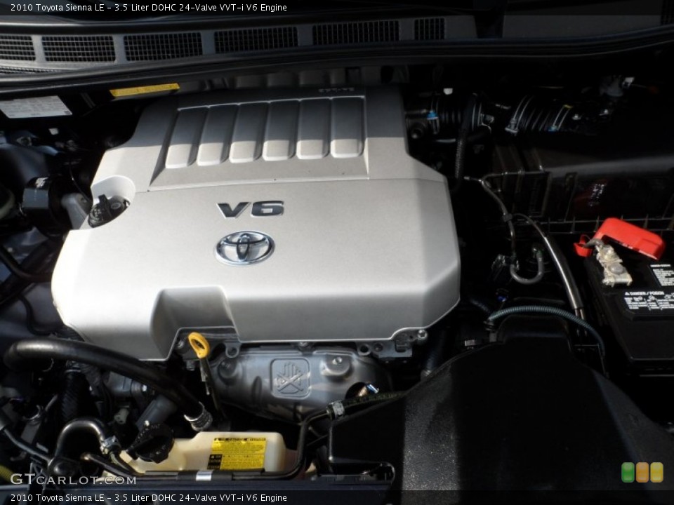 3.5 Liter DOHC 24-Valve VVT-i V6 2010 Toyota Sienna Engine