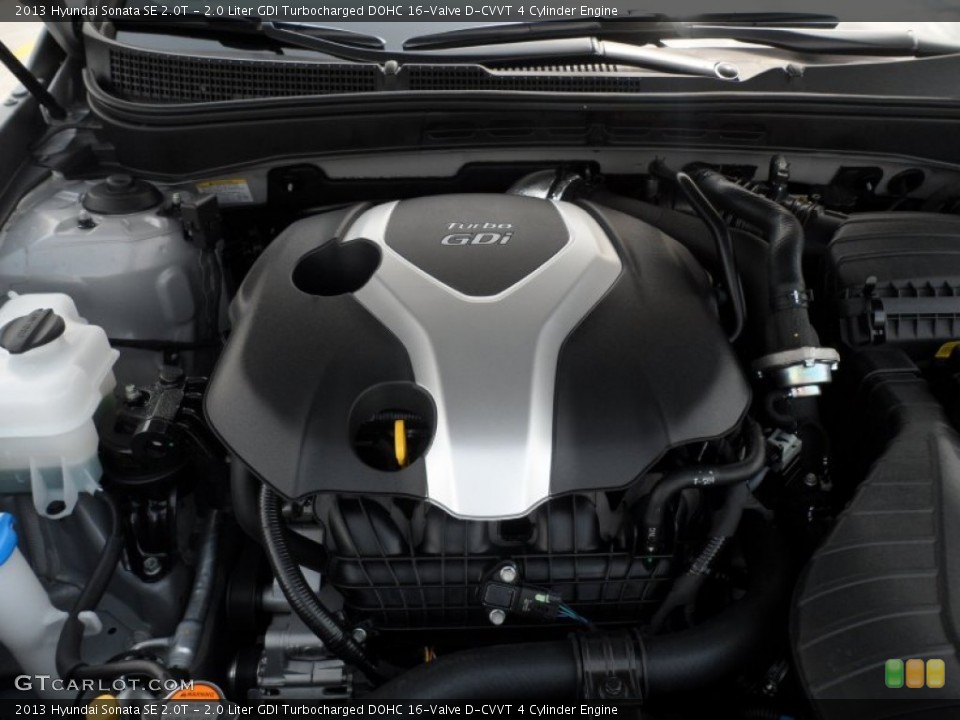 2.0 Liter GDI Turbocharged DOHC 16-Valve D-CVVT 4 Cylinder Engine for the 2013 Hyundai Sonata #66465318