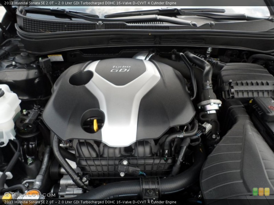 2.0 Liter GDI Turbocharged DOHC 16-Valve D-CVVT 4 Cylinder Engine for the 2013 Hyundai Sonata #66465522