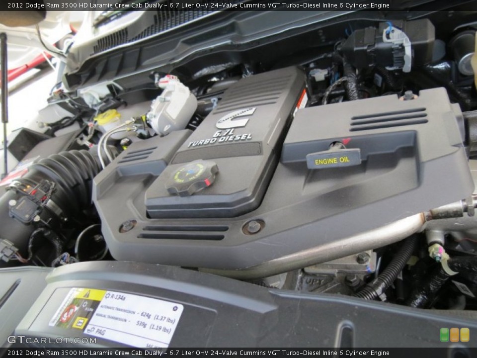 6.7 Liter OHV 24-Valve Cummins VGT Turbo-Diesel Inline 6 Cylinder Engine for the 2012 Dodge Ram 3500 HD #66491217