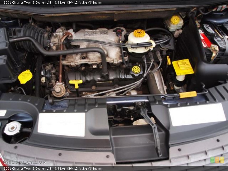 3.8 Liter OHV 12-Valve V6 2001 Chrysler Town & Country Engine