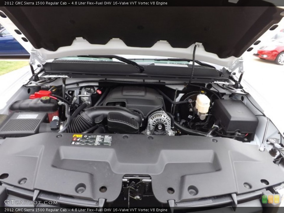 4.8 Liter Flex-Fuel OHV 16-Valve VVT Vortec V8 2012 GMC Sierra 1500 Engine