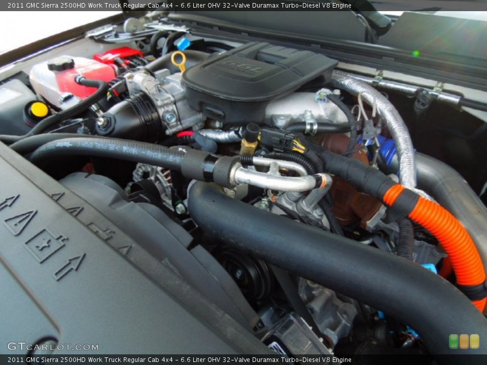 6.6 Liter OHV 32-Valve Duramax Turbo-Diesel V8 Engine for the 2011 GMC Sierra 2500HD #66610354