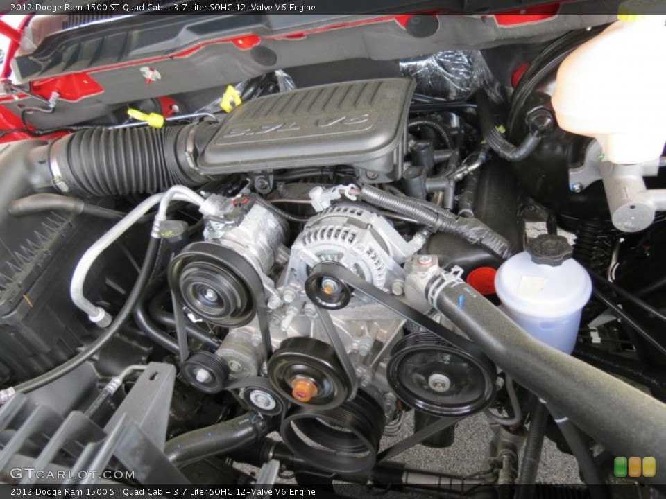 3.7 Liter SOHC 12-Valve V6 Engine for the 2012 Dodge Ram 1500 #66616574