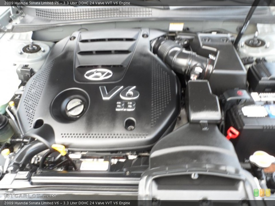 3.3 Liter DOHC 24 Valve VVT V6 Engine for the 2009 Hyundai Sonata #66653660