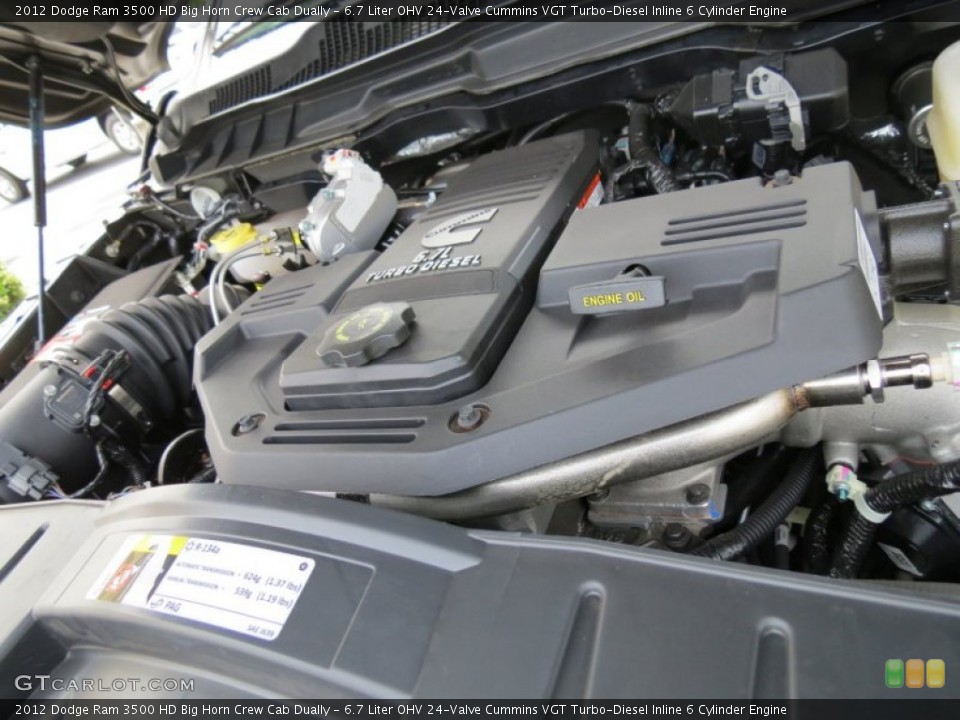 6.7 Liter OHV 24-Valve Cummins VGT Turbo-Diesel Inline 6 Cylinder Engine for the 2012 Dodge Ram 3500 HD #66670934
