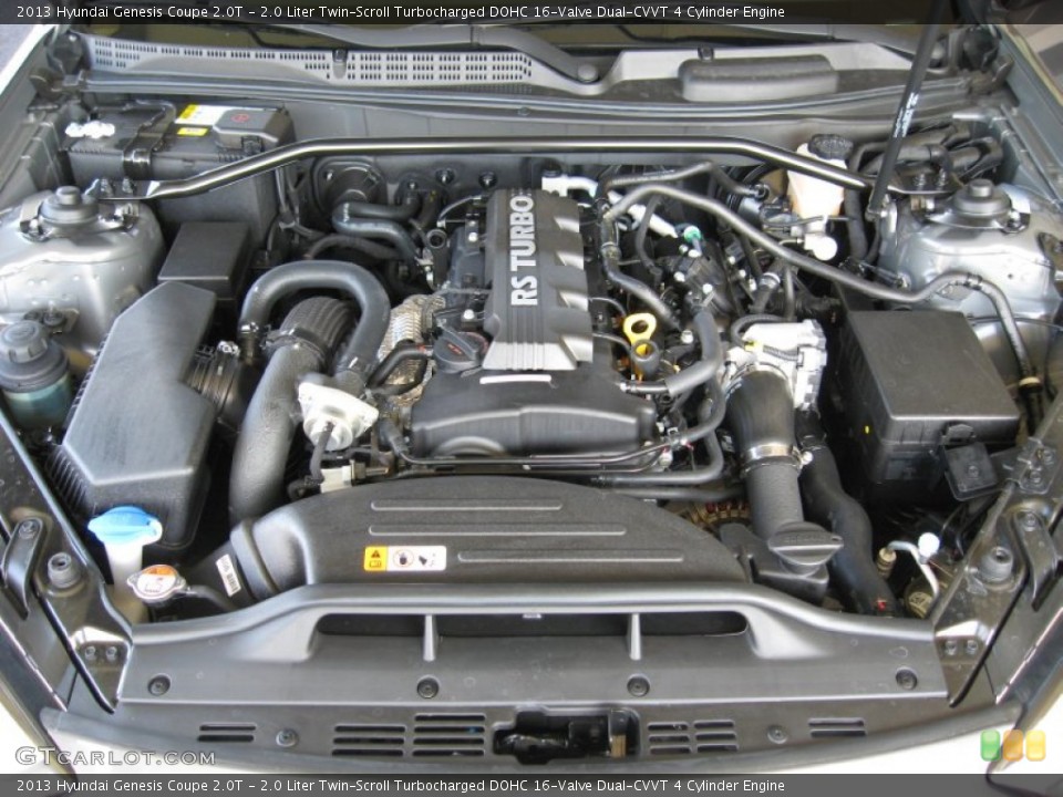 2.0 Liter Twin-Scroll Turbocharged DOHC 16-Valve Dual-CVVT 4 Cylinder Engine for the 2013 Hyundai Genesis Coupe #66691751