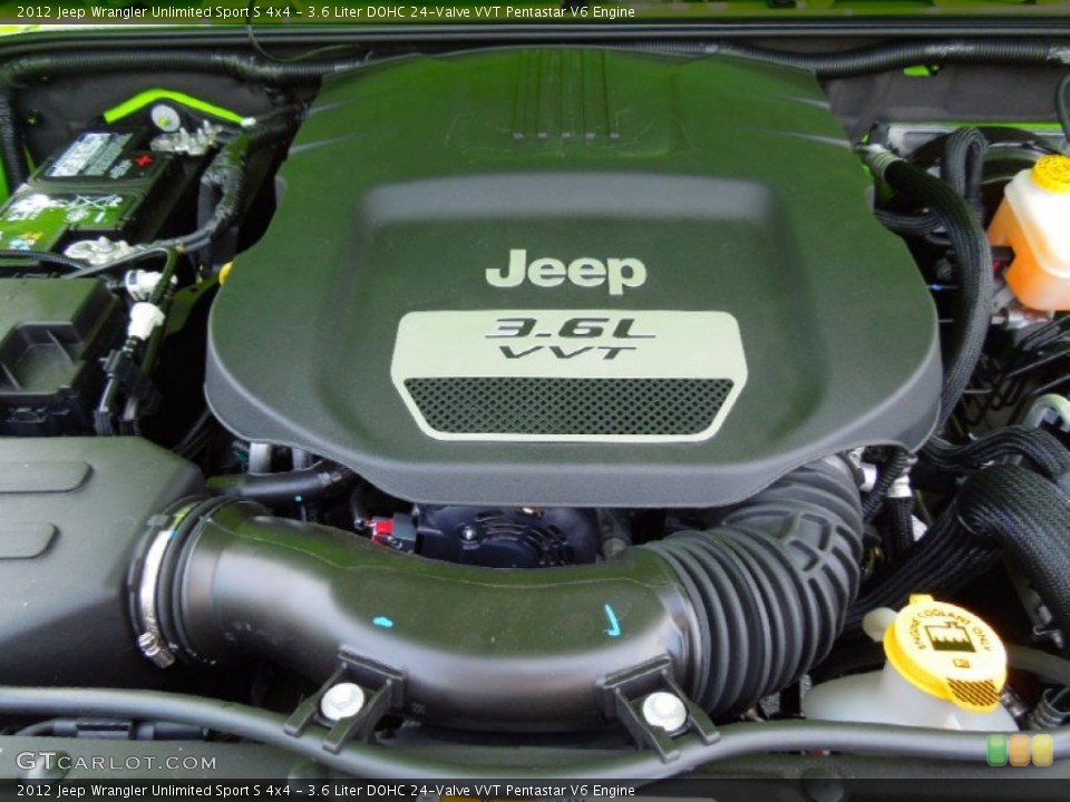 3.6 Liter DOHC 24-Valve VVT Pentastar V6 Engine for the 2012 Jeep Wrangler Unlimited #66728435