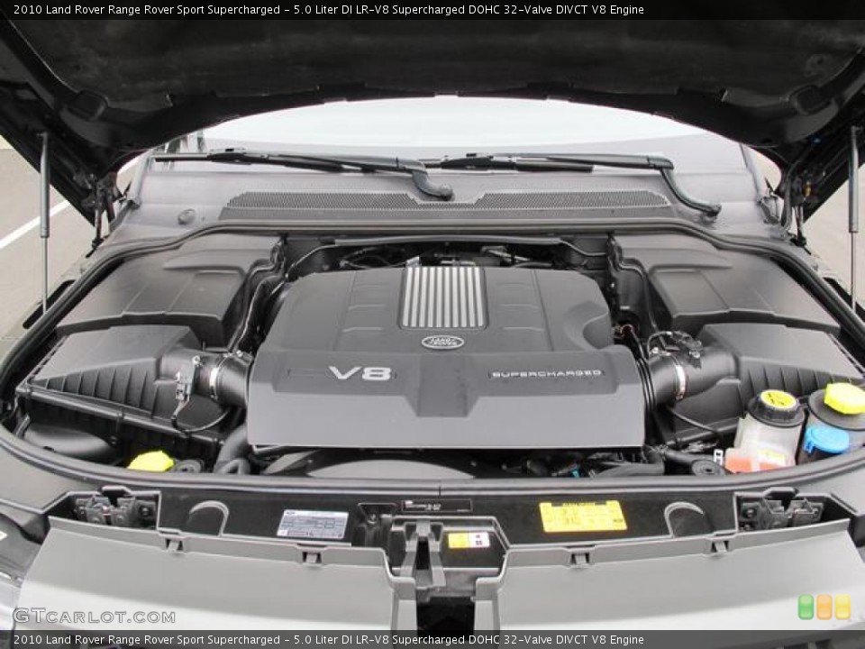 5.0 Liter DI LR-V8 Supercharged DOHC 32-Valve DIVCT V8 Engine for the 2010 Land Rover Range Rover Sport #66758512