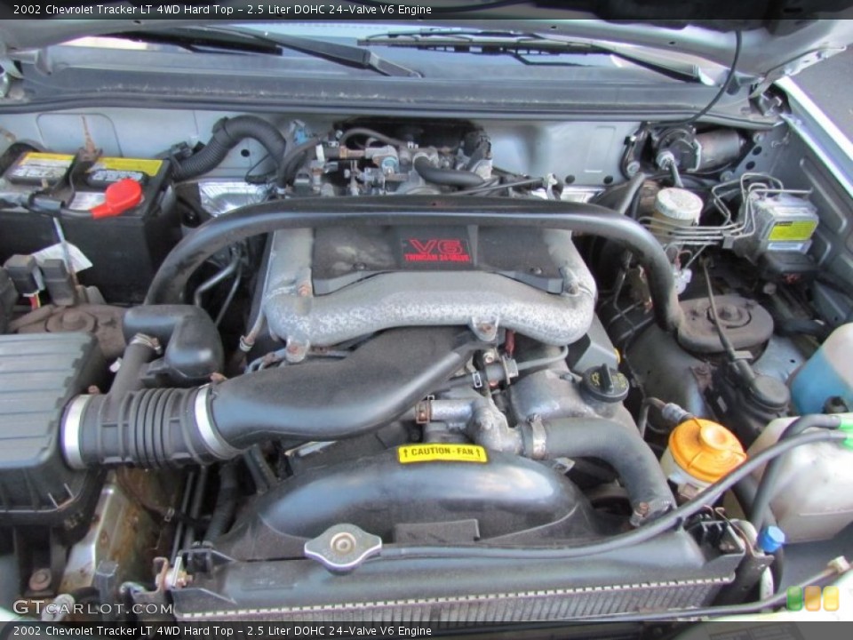 2.5 Liter DOHC 24-Valve V6 2002 Chevrolet Tracker Engine