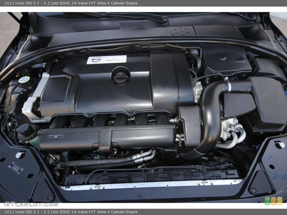 3.2 Liter DOHC 24-Valve VVT Inline 6 Cylinder 2011 Volvo S80 Engine