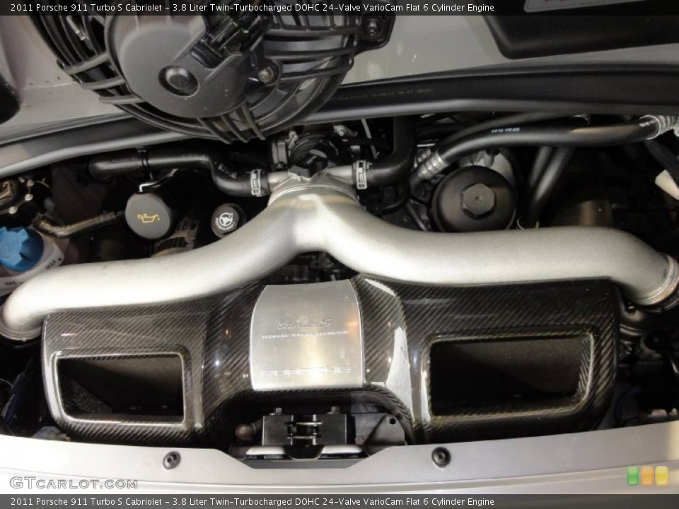 3.8 Liter Twin-Turbocharged DOHC 24-Valve VarioCam Flat 6 Cylinder Engine for the 2011 Porsche 911 #66850525