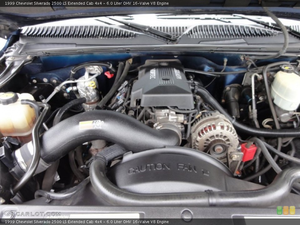 6.0 Liter OHV 16-Valve V8 1999 Chevrolet Silverado 2500 Engine