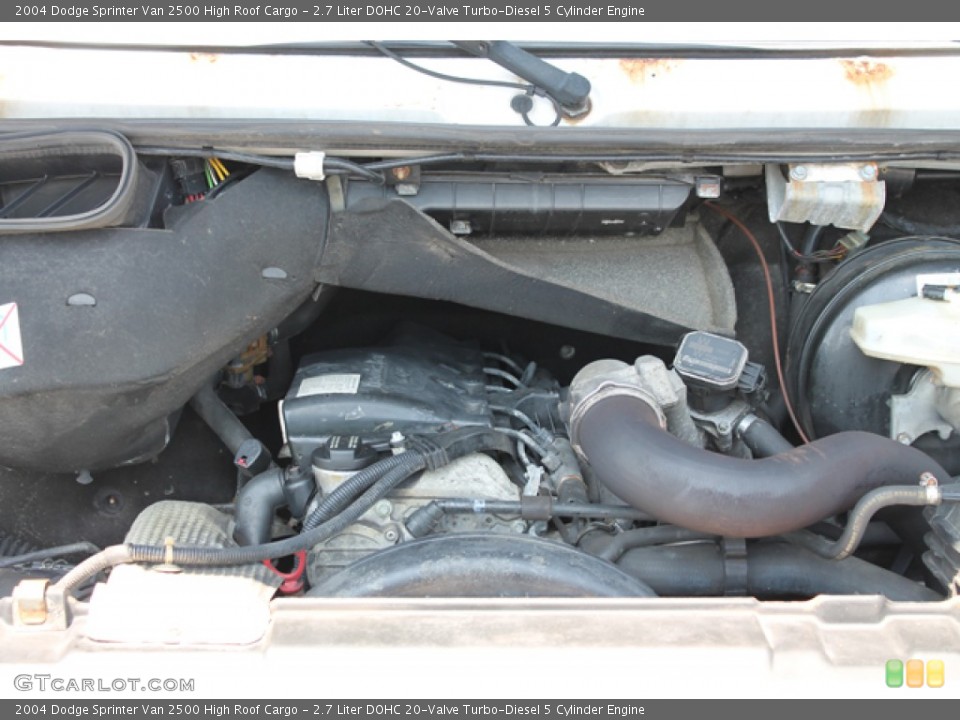 2.7 Liter DOHC 20-Valve Turbo-Diesel 5 Cylinder 2004 Dodge Sprinter Van Engine