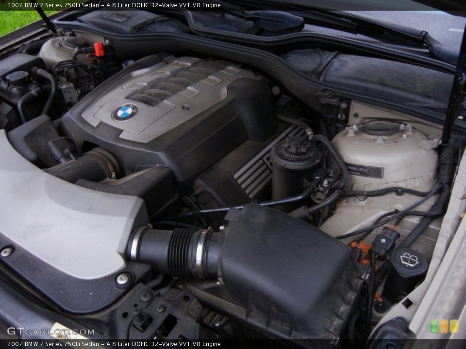 4.8 Liter DOHC 32-Valve VVT V8 Engine for the 2007 BMW 7 Series #67122101
