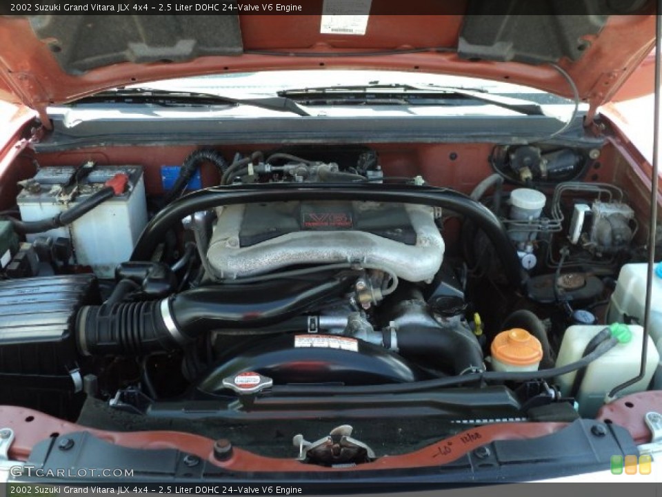 2.5 Liter DOHC 24-Valve V6 2002 Suzuki Grand Vitara Engine